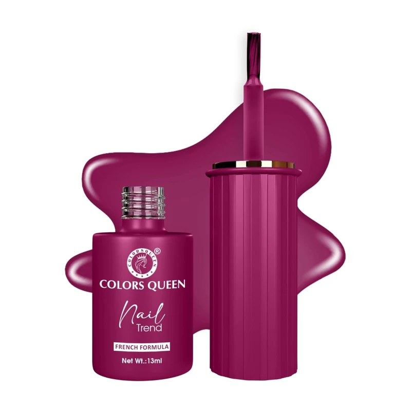 Colors Queen Nail Trend Glossy Nail Polish | Chip Resisting & Quick Drying Nail Paint with High Shine | 7 Toxin Free Formula | Vegan & Cruelty Free | Long Lasting & Vibrant Nail Paint for Women (Amaranh Red, 13ml) thumbnail 2